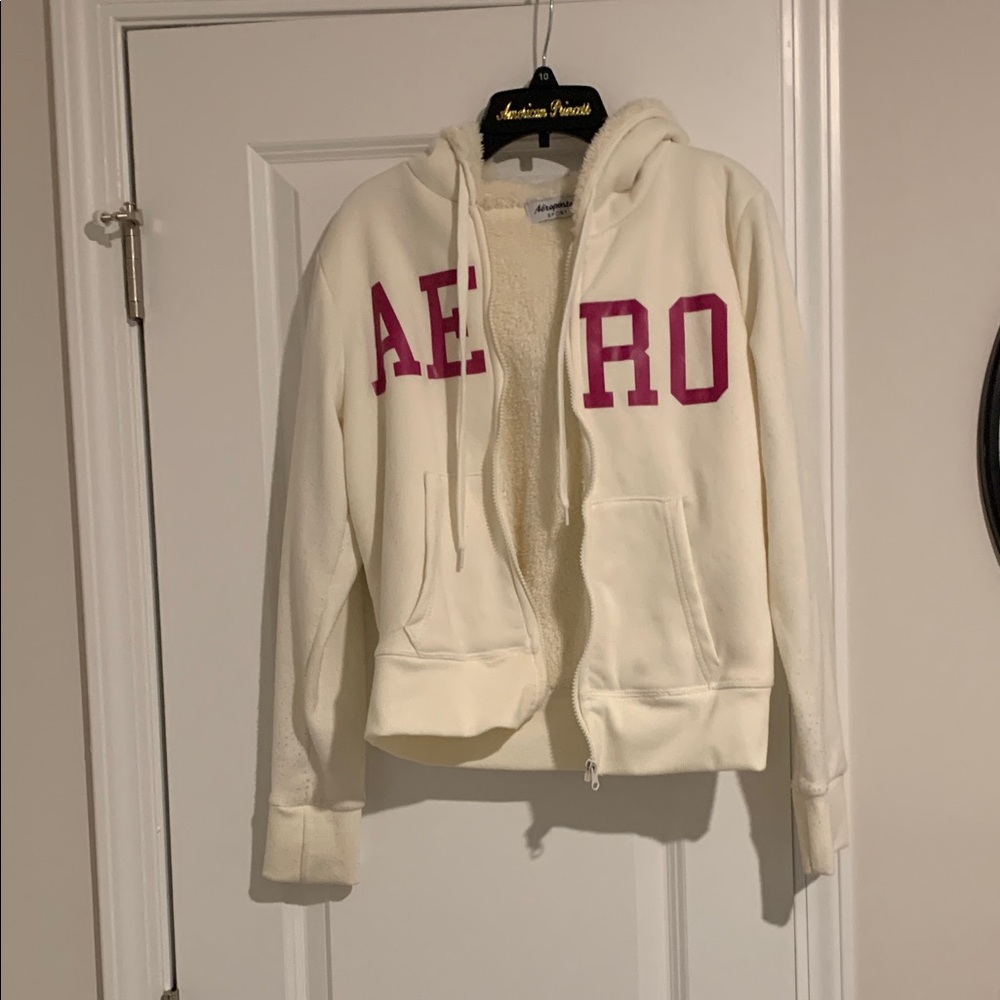 Aeropostale Cream Fleece Jacket